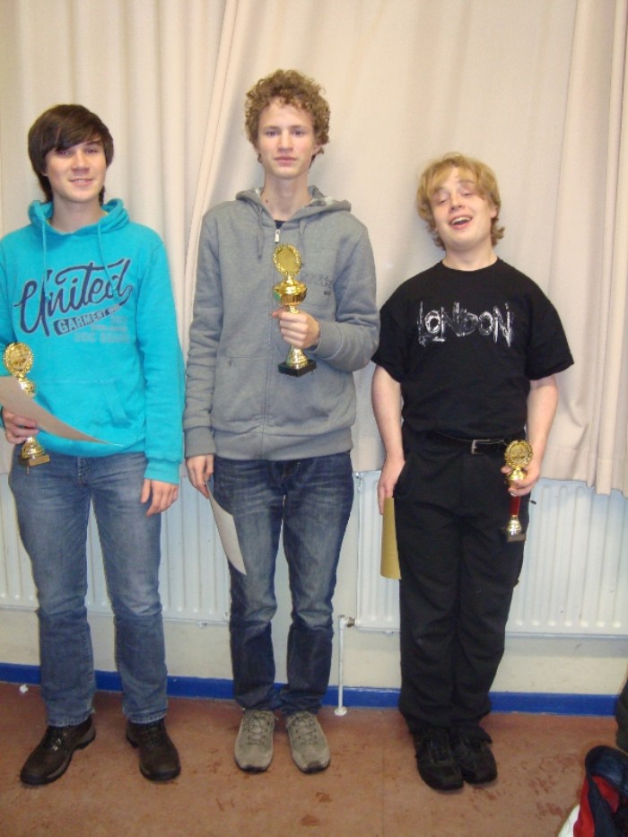 Kandidatenklasse von links Tobias, Lukas, Lucas